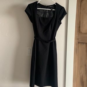 H &M black belted dress